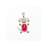 925 Sterling Silver Pink Topaz & CZ 