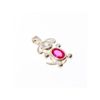 925 Sterling Silver Pink Topaz & CZ 