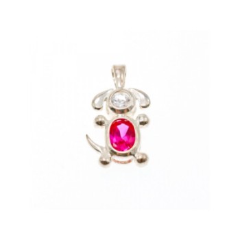 925 Sterling Silver Pink Topaz & CZ 