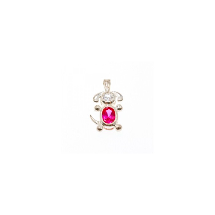 925 Sterling Silver Pink Topaz & CZ 