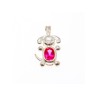925 Sterling Silver Pink Topaz & CZ 