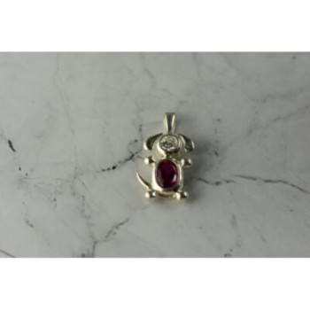 925 Sterling Silver Pink Topaz & CZ 