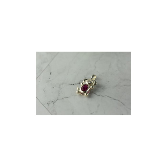 925 Sterling Silver Pink Topaz & CZ 