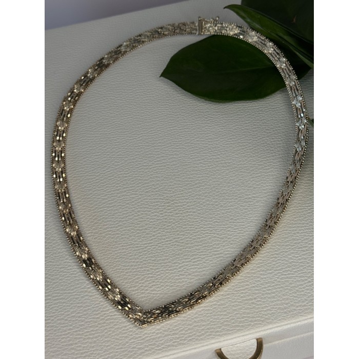 Elegant Italy 925 Sterling Silver Necklace Length 17.5 inch