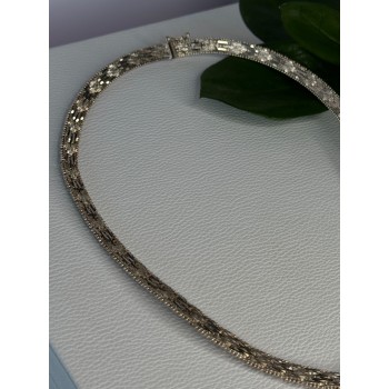 Elegant Italy 925 Sterling Silver Necklace Length 17.5 inch