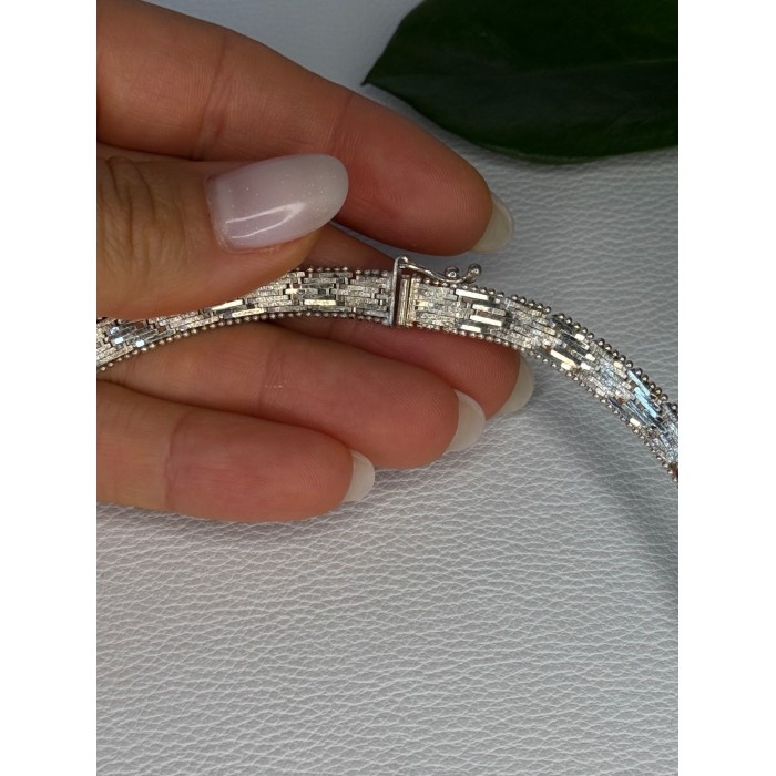 Elegant Italy 925 Sterling Silver Necklace Length 17.5 inch