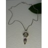 925 Sterling Silver Figural Amethyst Necklace Length 18 inch