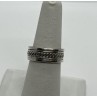 925 Sterling Silver & Spinner Geo Art Ring Size 7