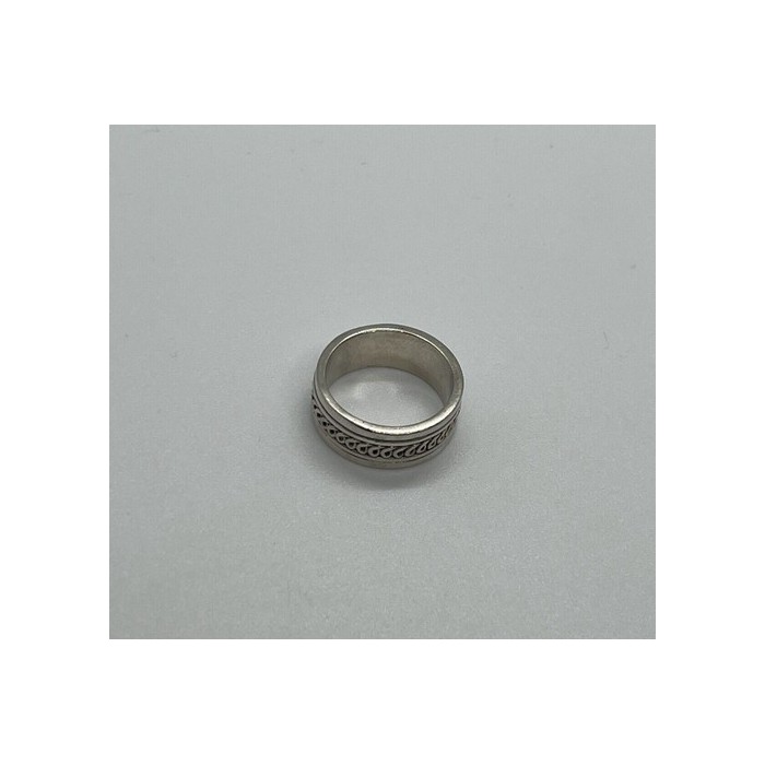 925 Sterling Silver & Spinner Geo Art Ring Size 7