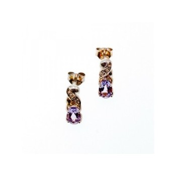 925 Sterling Silver Purple Iolite Stud Earrings