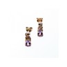 925 Sterling Silver Purple Iolite Stud Earrings