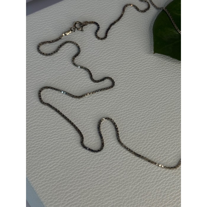 925 Sterling Silver Onyx & Abalone & Marcasite Necklace Length 25 inch