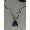 Vintage 925 Sterling Silver Sodalite Necklace Length 20 inch