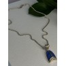 Vintage 925 Sterling Silver Sodalite Necklace Length 20 inch