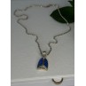Vintage 925 Sterling Silver Sodalite Necklace Length 20 inch
