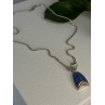 Vintage 925 Sterling Silver Sodalite Necklace Length 20 inch