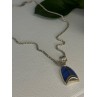 Vintage 925 Sterling Silver Sodalite Necklace Length 20 inch