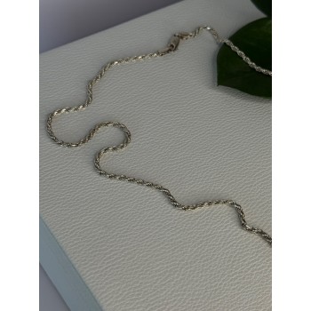 Vintage 925 Sterling Silver Sodalite Necklace Length 20 inch