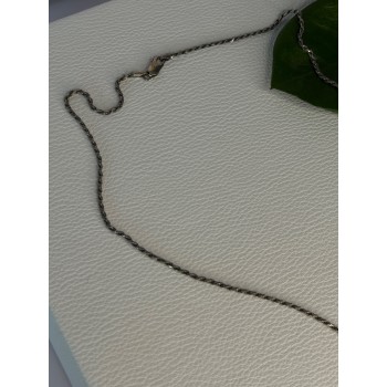 Elegant Vintage 925 Sterling Silver Marcasite Necklace Length 17.5 inch