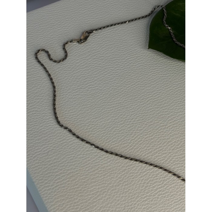 Elegant Vintage 925 Sterling Silver Marcasite Necklace Length 17.5 inch