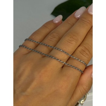 Elegant Vintage 925 Sterling Silver Marcasite Necklace Length 17.5 inch