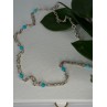 Beautiful 925 Sterling Silver Turquoise Necklace Length 24 inch