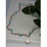 Beautiful 925 Sterling Silver Turquoise Necklace Length 24 inch