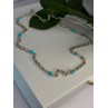 Beautiful 925 Sterling Silver Turquoise Necklace Length 24 inch