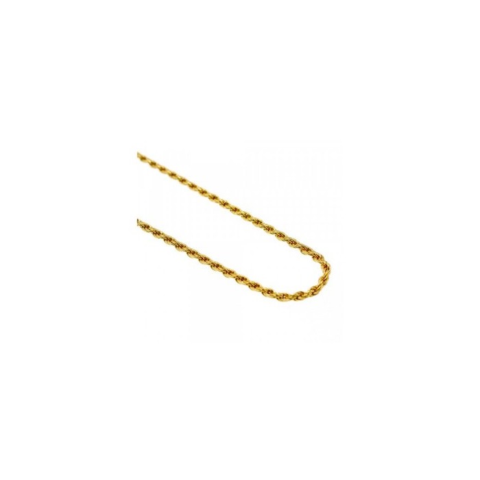 925 Sterling Silver Gold plated Chain Italy 19.6 In