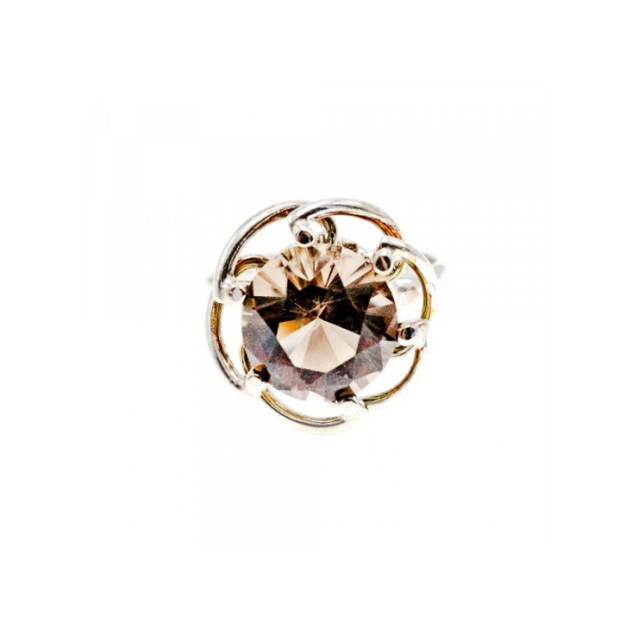 925 Sterling Silver Brown Tourmaline Ring Size 6.5