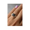 925 Sterling Silver Black Agate Signet Ring Size 6.5
