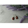 Vintage 925 Sterling Silver Red Jasper Earrings