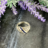 925 Sterling Silver Sapphires Ring Size 8.5