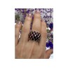 925 STERLING SILVER GARNET RING SIZE 8