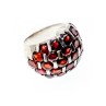925 STERLING SILVER GARNET RING SIZE 8