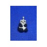 925 Sterling Silver Black & White CZ Panda Pendant