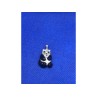 925 Sterling Silver Black & White CZ Panda Pendant