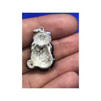 925 Sterling Silver Black & White CZ Panda Pendant