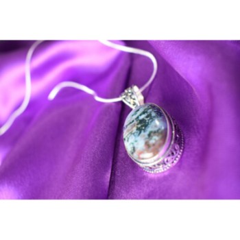 925 STERLING SILVER  JASPER CHAIN WITH PENDANT