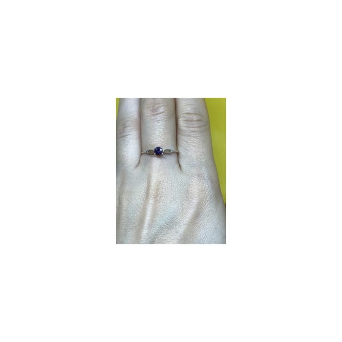 925 Sterling Silver Purple CZ Ring Size 8.5