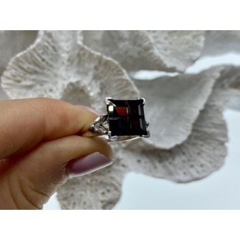 925 STERLING SILVER SPESSARTINE & GOSHENITE RING SIZE 6.5