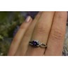 925 Sterling Silver Amethyst & CZ Ring Size 8