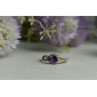 925 Sterling Silver Amethyst & CZ Ring Size 8