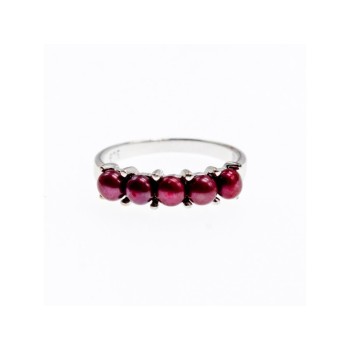 925 STERLING SILVER CHERRY PEARLS RING SIZE 7