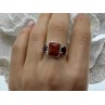 925 STERLING SILVER AGATE & GARNET RING SIZE 9.5