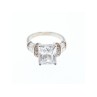 925 Sterling Silver White/colorless CZ Ring Size 5.5