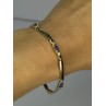 14K YELLOW GOLD TANZANITE & DIAMOND BRACELET LENGTH 7.5 INCH