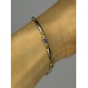 14K YELLOW GOLD TANZANITE & DIAMOND BRACELET LENGTH 7.5 INCH