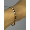 14K YELLOW GOLD TANZANITE & DIAMOND BRACELET LENGTH 7.5 INCH