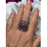 925 Sterling Silver Tourmalines Magic Ring Size 8
